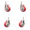 Service Caster 4 Inch 316SS Red Polyurethane Swivel 3/8 Inch Threaded Stem Caster Brake, 2PK SS316TS20S414-PPUB-RED-381615-2-TLB2 - alternate 4